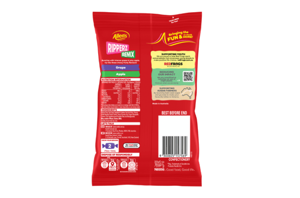 Ripperz Remix back of pack