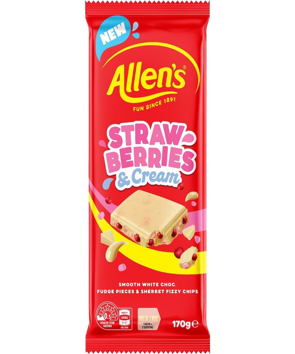 Strawberries &amp; Cream White Choc Block  - 1
