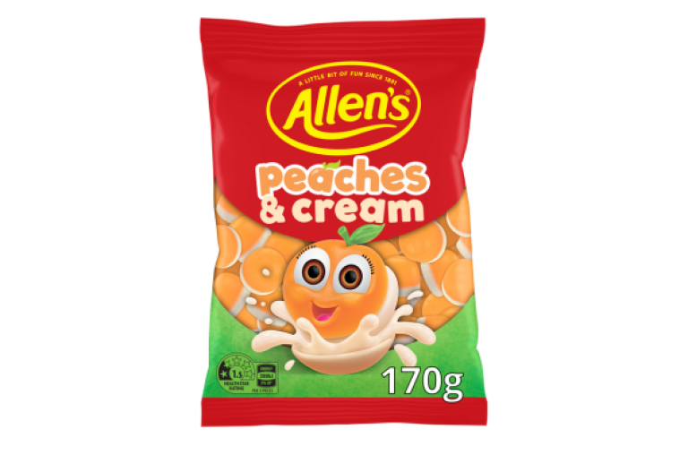 Allen's peaches and cream lolly bag